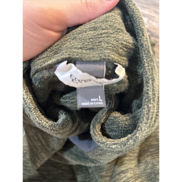 Eddie Bauer Mens Sweater Large Pullover Sweater Pockets Zip Pocket Green - Picture 5 of 9